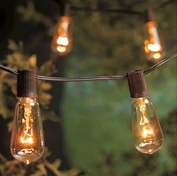cafe bulb style tent light string