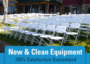 New & clean equipment to rent for your event